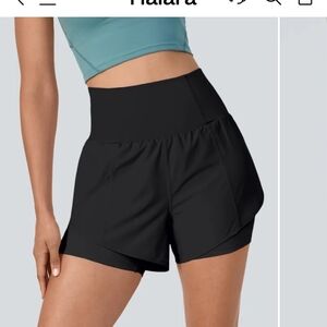 HALARA Black High-Waisted Athletic Shorts - Never Worn